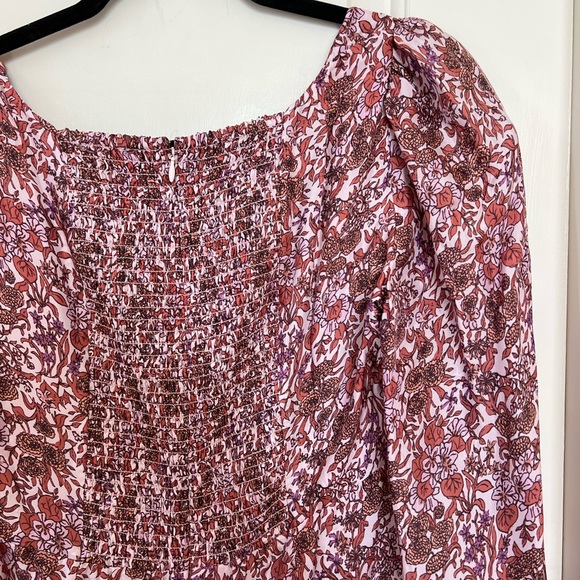 J. Crew Sweetheart Long-sleeve Midi Dress in fête floral, size 4 NWT - Picture 4 of 4